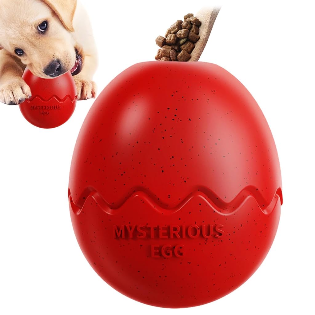 Qpets Ball Toy Dog Toy Slow Feeding Toy Dog Chew Toy Licking Toy Durable Rubber Egg Toy for Dog TreatsToy for Small, Medium Dog Up to 16kg Qpets Ball Toy Dog Toy Slow Feeding Toy Dog Chew Toy Licking Toy Durable Rubber Egg Toy for Dog TreatsToy for Small, Medium Dog Up to 16kg